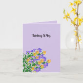 Carte Pensez à vous : Bouquet de fleurs (Fleur jaune)