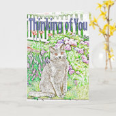 Carte Pensez à vous Chartreux Garden Pastel (Fleur jaune)