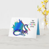 Carte Pensez à vous, Collection Dragon Kaleidoscope (Fleur jaune)