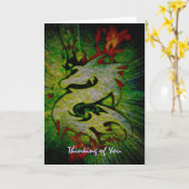 Carte Pensez à vous Dragon (Fleur jaune)