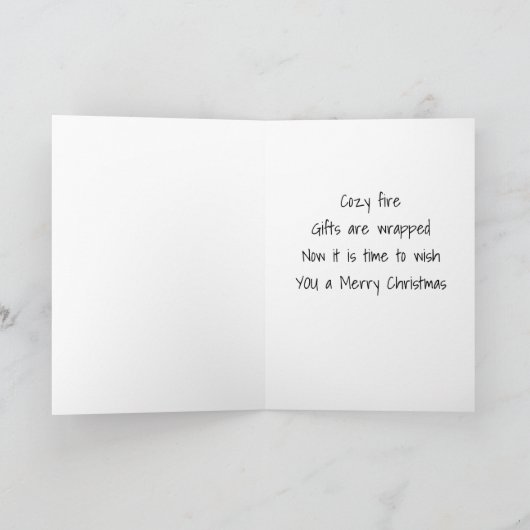 CARTE PENSEZ À VOUS ET VOUS VOULEZ DIRE "MERCI NOËL" (Intérieur)