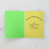 Carte Pensez à vous, Frog amusant, Collection Kaleidosco (Intérieur)