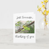 Carte Pensez à vous, Green Frog Art (Fleur jaune)