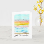 Carte Pensez à vous, juste parce que, l'art du coucher d (Fleur jaune)