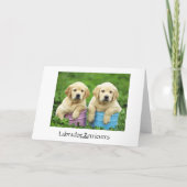 Carte Pensez à vous Labrador Retriever Puppies Card (Dos)