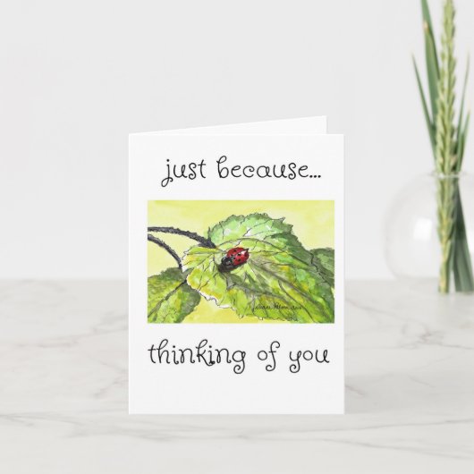 Carte Pensez à vous, Lady Bug Art (Devant)