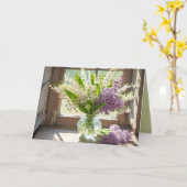 Carte Pensez à vous Lily de la Vallée et Lilacs (Fleur jaune)