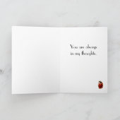 Carte Pensez à vous mignon et classe petit Ladybug (Intérieur)