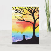 Carte Pensez à vous Mlle Rabbit Card par Bihrle (Devant)