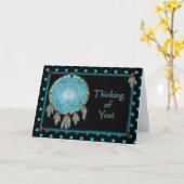 CARTE PENSEZ À VOUS - NATIVE DREAMCATCHER (Fleur jaune)