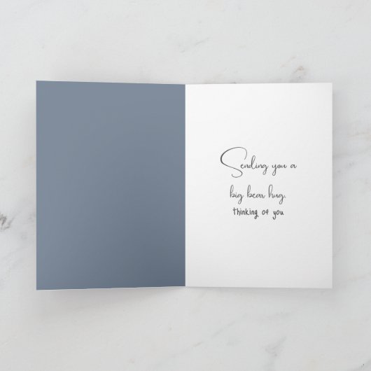 Carte Pensez à vous Ours Polaire Hug (Intérieur)