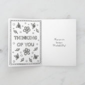 Carte Pensez à vous | Page de coloriage à l'intérieur (Intérieur)