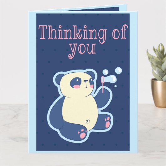 CARTE PENSEZ À VOUS PANDA (Petite plante)