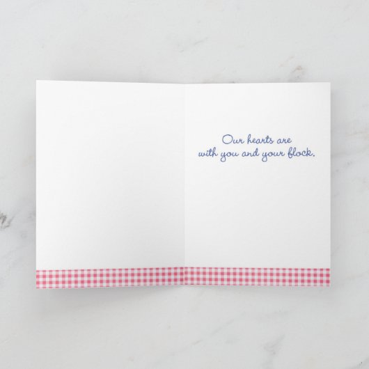 Carte Pensez à vous : perte d'une poule (Intérieur)