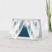 Carte Pensez à vous Teddy Bear dans la fenêtre (Devant)