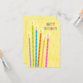 Carte Pensez aux bougies d'anniversaire (Devant/Arrière en situation)