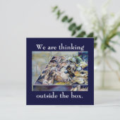 Carte Pensez dehors, Singapour (Debout devant)