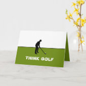 Carte Pensez Golf, Golf Pro (Fleur jaune)