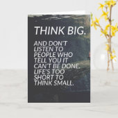 Carte PENSEZ GRAND - Mots inspirants (Fleur jaune)