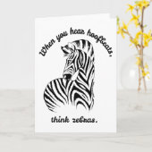 Carte Pensez les zèbres (Fleur jaune)