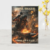 Carte Pensez plus grand forge votre chemin Impression de (Fleur jaune)