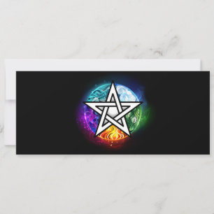 Carte pentagramme du Wiccan