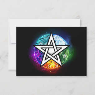 Carte pentagramme du Wiccan