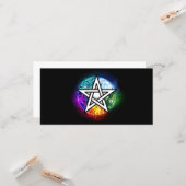 Carte pentagramme du Wiccan (Devant/Arrière en situation)