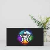 Carte pentagramme du Wiccan (Debout devant)