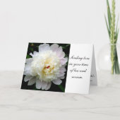 Carte Peony blanc Sympathy (Devant)