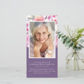 Carte Peony Floral Signet de prière (Debout devant)