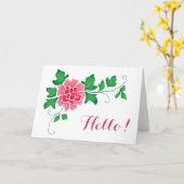 Carte Peony Hello (Fleur jaune)