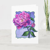 Carte Peony on Blue, Joyeuse fête des mères (Devant)