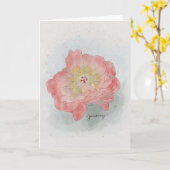 Carte Peony Watercolor Card (Fleur jaune)