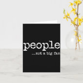 Carte People Not A Big Fan Funny Introvert Sarcasm Mom D (Fleur jaune)