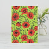 Carte Pépites, rouge et vert sur le vert citron (Debout devant)