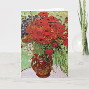 Carte Pépites rouges et marguerites par Vincent Van Gogh