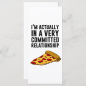 Carte Pepperoni Pizza Love - Une relation sérieuse (Devant / Derrière)