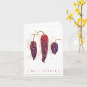 Carte PEPPERS CHILI Note Card + Texte (Fleur jaune)