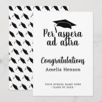 Per aspera ad astra Latin Félicitations Casquette 