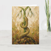 Carte Perce-neige serpent celtique Imbolc Renaissance Ar (Devant)