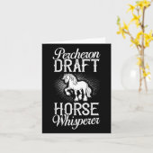 Carte Percheron Ébauche Cheval Cheval Équitation Équestr (Fleur jaune)