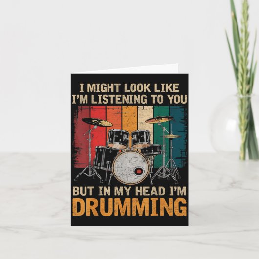 Carte Percussionist Drumming For Drum Set Lover Drummers (Devant)