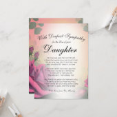 Carte Perdre un mémorial de fille (Devant/Arrière en situation)