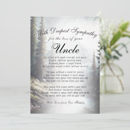 Carte Perdre un monument commémoratif à l'oncle (Debout devant)