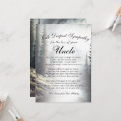 Carte Perdre un monument commémoratif à l'oncle (Devant/Arrière en situation)