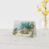 Carte perdrix anglaise avec gorges et chardons, Art (Fleur jaune)