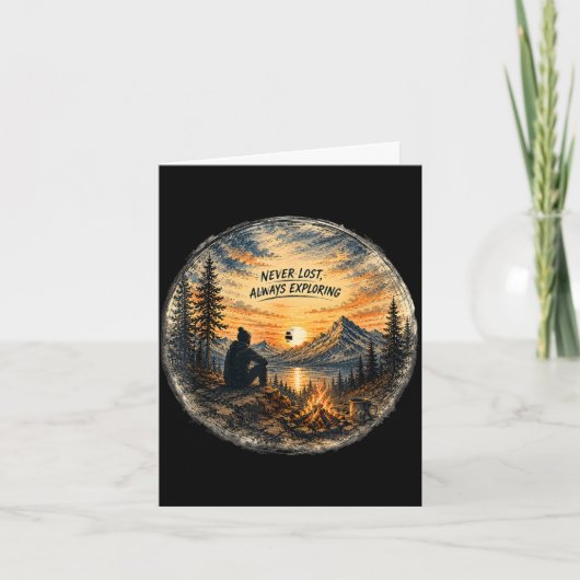 Carte Perdu en explorant l'aventure de camping de randon (Devant)
