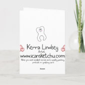 Carte perdue de félicitations d'enfant de sourire (Dos)