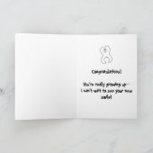 Carte perdue de félicitations d'enfant de sourire (Intérieur)